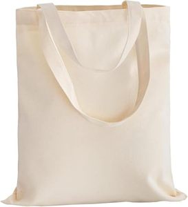 Sacs en coton robustes Aadinath 12x14 pouces, légers, réutilisables, à ouverture supérieure, motif uni, pour les courses, les voyages, le rangement quotidien - Product Image 1