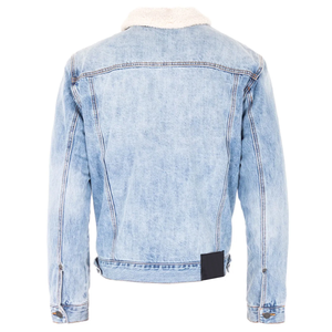 Veste en jean classique pour homme, 100 % coton, haute qualité, confortable, rivets métalliques, poignets boutonnés, vestes en jean unisexes - Product Image 3
