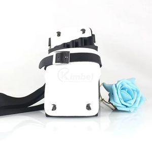 Estuche profesional blanco para tijeras con correa de contraste, bolsa para herramientas de barbero, funda de cuero sintético para tijeras de peluquero, OEM ODM - Product Image 2