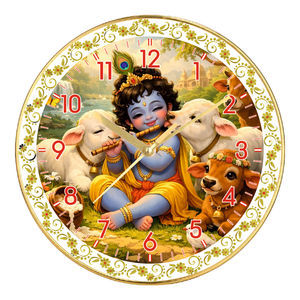 Krishna Radha Personalized Printing Plastic Wall Clock <b>Gift</b> <b>Box</b> Packaging for Promotional Office Father's Day <b>Easter</b> Decor - Product Image 3