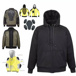 Motorcycle <b>Hoodie</b> with for Lining <b>Fleece</b> Winter Cut & Scratch Resistant Protective <b>Hoodie</b> for Urban Touring Riders - Product Image 1