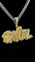 Pendentif Hip Hop personnalisé avec lettre et numéro porte-bonheur, design diamant glacé, plaqué or, argent sterling, certifié IGI, bijoux pour homme