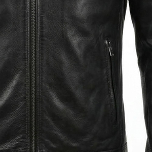 Blousons en cuir pour hommes, collection automne, col montant, coupe-vent, respirants, écologiques, style urbain, grandes tailles, personnalisables sur le devant – Vente flash - Product Image 4