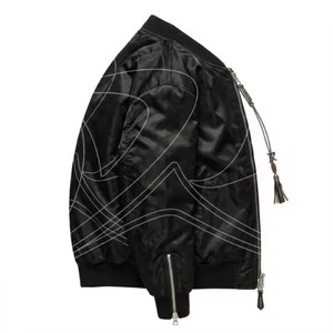 Men's Retro Double-Sided Bomber <b>Jacket</b> Stand Collar Windproof Leather Zipper Closure <b>Fleece</b>-<b>Lined</b> Winter Finished - Product Image 6