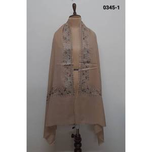 Étoles 100 % laine avec bordure brodée motif oiseaux sur 4 côtés - Product Image 1