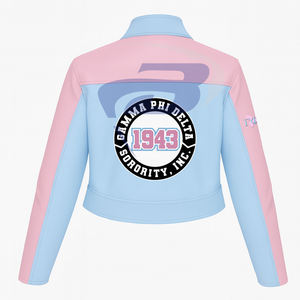 Chaqueta de Cuero PU de Alta Calidad para la Hermandad Gamma Phi Delta GPD, Corte Ajustado, Estilo Racing, Personalizable con Cualquier Logotipo - Product Image 2