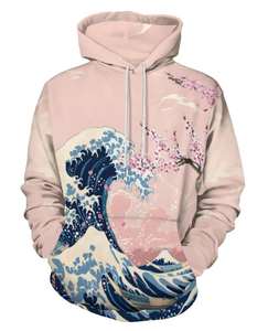 Sweat-shirts à capuche en polaire surdimensionnés unisexes pour hommes, imprimés par sublimation numérique et brodés, avec poche - Product Image 4