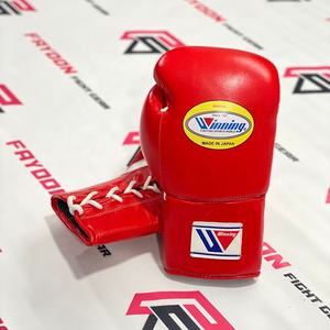 Guantes de Boxeo de Piel de Vacuno Genuina para Entrenamiento de Artes Marciales, Modelo Reciente, Personalizados, Rojos, con Cordones - Product Image 4