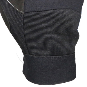Gants de travail robustes noirs pour mécaniciens, antidérapants, avec paume en daim synthétique rembourrée, en tissu maillé flexible, pour l'entretien des véhicules - Product Image 3