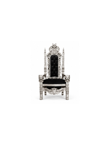 Chaise de salle à manger en métal de style victorien avec revêtement en velours noir, design antique, mobilier d'intérieur pour salle à manger - Product Image 6