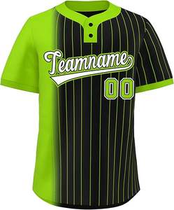 Maillots de baseball personnalisés 100 % polyester de haute qualité pour adultes unisexes, impression numérique OEM, uniformes de softball à séchage rapide avec devant uni - Product Image 6