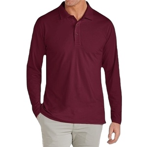 <b>Long</b> <b>Sleeve</b> Custom Premium Popular Polo T-<b>Shirt</b> Special Cotton Quick Dry OEM Service Collar T-<b>Shirt</b> Single Bottom Polo for <b>Men's</b> - Product Image 3
