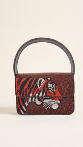 Beaded Shoulder Bag, Tiger Beaded Purse, Animal Print Clutch, Jungle Theme Handbag, Handcrafted Bags, Custom Clutch, Exotic Tige - Product Image 3