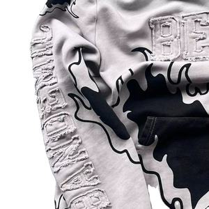 เสื้อฮู้ดสตรีทแวร์มาใหม่ ผ้าฝ้าย 100% ทรงโอเวอร์ไซส์ ไหล่ตก แห้งเร็ว ผ้าฟลีซกันยับ - Product Image 6