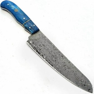Couteau de chef artisanal en acier Damas, couteau de cuisine, manche en bois, fabricant OEM sur mesure, fournisseur en gros, Pakistan, couteaux de chef - Product Image 1