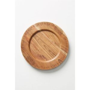 Plato de Madera Maciza Hecho a Mano de Primera Calidad, Plato Redondo de Madera de Acacia de Lujo para Servir, para Restaurantes, Eventos, Fiestas, Decoración - Product Image 3