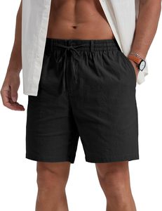 Shorts décontractés en coton tricoté pour hommes, taille élastique avec cordon de serrage, shorts de plage d'été, shorts personnalisés avec logo, fournisseur en gros - Product Image 3