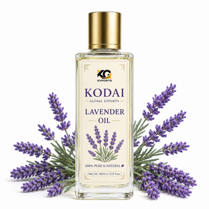 น้ำมันหอมระเหยลาเวนเดอร์ 100% บริสุทธิ์และเป็นธรรมชาติ สำหรับอโรมาเธอราพี นวดตัว บำรุงเส้นผม ขนาด 110 มล. บรรจุขวดแก้ว โลโก้ทามิลนาดู สามารถปรับแต่งได้ - Product Image 1
