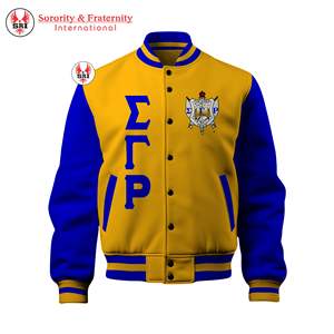 Veste universitaire personnalisée Sigma Gamma Rho Sorority, veste de baseball bomber vintage, streetwear décontracté unisexe, veste universitaire - Product Image 1