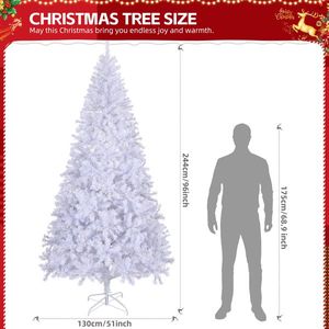 Albero di Natale Artificiale Pre-Illuminato da 2,4 Metri con 500 Luci RGB e 1500 Punte di Rami, Controllabile tramite App, Rami Pieghevoli - Product Image 4