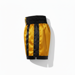 Shorts de boxe d'entraînement de haute qualité, en gros, fabriqués en usine, unis, extensibles, pour le combat athlétique, le MMA, le kick-boxing et le Muay Thai - Product Image 4