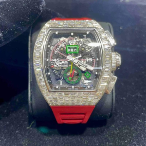 Montre de haute qualité en moissanite DEF de laboratoire, style hip-hop, avec diamants incolores et mécanisme automatique ou manuel - Product Image 1