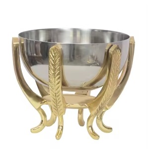 Bol à fruits secs vintage en métal, plat de service décoratif pour table à manger, cadeau - Product Image 1