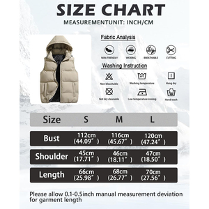 Men Lightweight Body <b>Warmer</b> Puffer Vest Winter Sleeveless Jacket Quilted Warm Outdoor Casual OEM Custom Supplier - Product Image 6