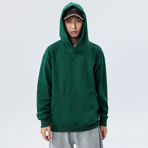Sweat-shirt à capuche décontracté en coton tricoté pour homme, coupe oversize, blocs de couleur, manches classiques, style automne - Product Image 2