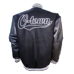 Chaqueta de béisbol de cuero vintage unisex, ropa de calle fina de invierno con bordado, diseño privado, abrigos informales Letterman Bomber - Product Image 6