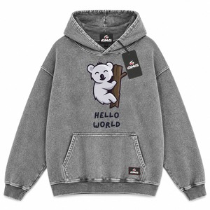 Sweat à capuche pour homme coupe classique délavé à l'acide, style vintage délavé, décontracté streetwear, avec service OEM - Product Image 1