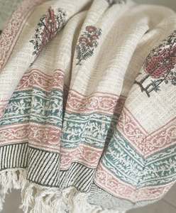 Couverture plaid tendance en voile de coton biologique doux, imprimée à la main style indien traditionnel, taille double, Dohar, nouvelle collection, approvisionnement en gros - Product Image 2