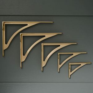 Support d'étagère décoratif en laiton massif fait main, support mural triangulaire pour décoration haut de gamme de la maison, de l'hôtel et du restaurant - Product Image 4
