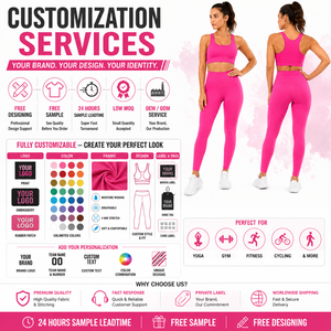 Custom Women Yoga Set 6-Piece Crisscross Straps Seamless Quick Dry Workout Gym Wear Fitness Sports <b>Bra</b> High Waist Leggings - Product Image 5