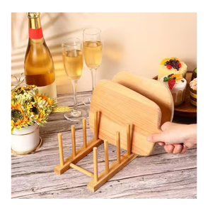 Support à assiettes en bois, porte-assiettes écologique multifonctionnel en bois pour la cuisine - Product Image 4