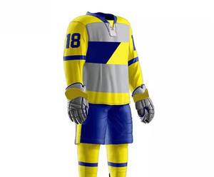 Uniforme de Hockey sobre Hielo en Oferta, 100% Poliéster, con Logotipo Personalizado, para Uso Casual, Transpirable, OEM - Product Image 3