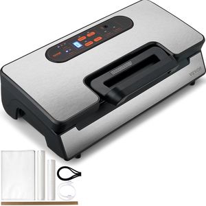 Potente doppia pompa 90kpa 130W sottovuoto macchina automatica manuale sistema di sigillatura dell'aria taglio sigillo sacchetto tubo esterno per alimenti - Product Image 1