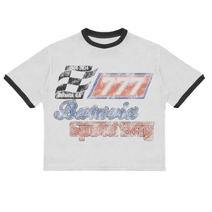 เสื้อยืดทรงบ็อกซี่โอเวอร์ไซส์แบบครอปสำหรับผู้ชาย พิมพ์ลาย DTG ผ้าคอตตอนย้อมสีเอซิด ลายกราฟิก - Product Image 3