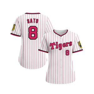 Durable Polyester Baseball Jersey Custom Team Logo Shirt Breathable Quick Dry Button Down <b>Athletic</b> Wear For Competition - Product Image 3