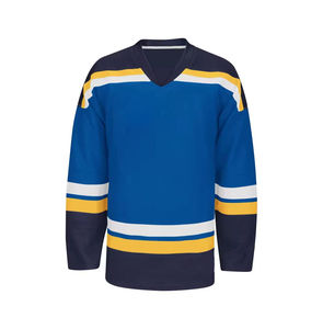 Nouveau maillot de hockey sur glace unisexe à prix raisonnable, respirant, en maille, séchage rapide, 100% polyester, manches courtes, fermeture à cordon, personnalisable - Product Image 5
