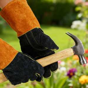Gants de soudure en cuir personnalisés résistants à la chaleur, ignifuges, sacs de sécurité industriels, étuis anti-odeurs, pliables et confortables - Product Image 3
