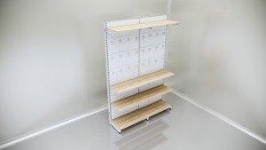 Étagère gondole simple face à 5 niveaux, revêtement poudré, panneau solide, anti-rouille, antidérapante, pour supermarché, directement de l'usine One Tech - Product Image 6