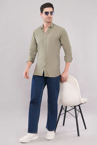 เสื้อเชิ้ตผู้ชาย Zenrich ผ้าฝ้ายทวิลล์เนื้อแน่น แขนยาว ปกกว้าง สวมใส่สบายในฤดูร้อน ระบายอากาศได้ดี ลายพิมพ์ - Product Image 2