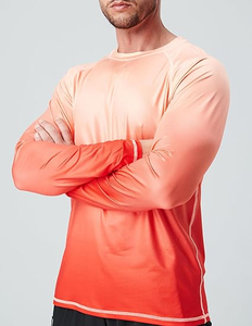 Rashguard pour homme à manches longues, coupe ample, protection solaire UPF 50+ UV, séchage rapide, compression, vêtements de performance athlétique - Product Image 2