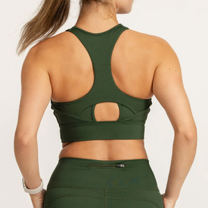 High Quality <b>Padded</b> Push-Up Sports Bra for Pilates <b>Running</b> Breathable Seamless Design Digital Plus Size Options Front OEM - Product Image 3