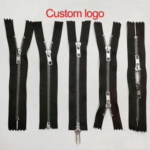 Cremallera metálica cerrada de longitud personalizada OEM 2026, nueva llegada, alta calidad, con logotipo personalizado, para ropa, pantalones y bolsos - Product Image 3