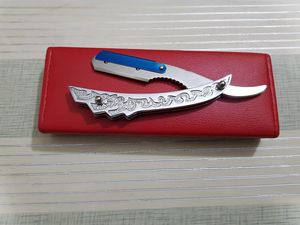 มีดโกนหนวดแบบแมนนวล คุณภาพสูง ระดับพรีเมียม ใบมีดโลหะตรง ปลอดภัย สำหรับผู้ชาย มีดโกนแบบใบมีดเดี่ยว สำหรับช่างตัดผมมืออาชีพ - Product Image 2