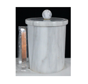 Seau à glace en marbre de qualité supérieure, style luxueux, fabriqué à la main, refroidisseur de boissons en marbre, seau à vin en marbre - Product Image 3