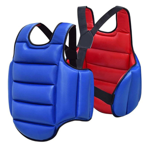 Protector de Pecho de Cuero Resistente para Entrenamiento de Artes Marciales y Taekwondo - Product Image 3
