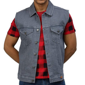 Chaleco Vaquero para Hombre, Ropa de Invierno, Sin Mangas, Casual, Transpirable, 100% Algodón, Alta Calidad - Product Image 1